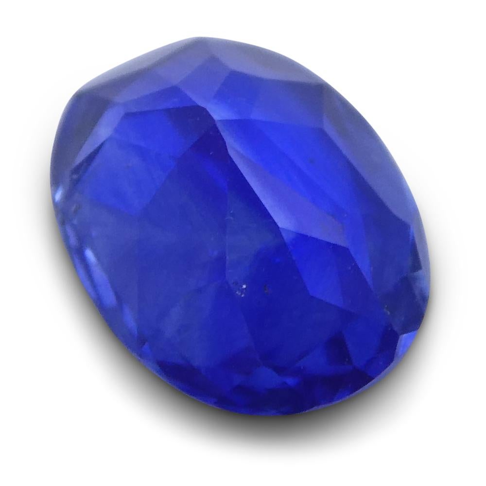 1.11 Ct Oval Blue Sapphire IGI Certified 2