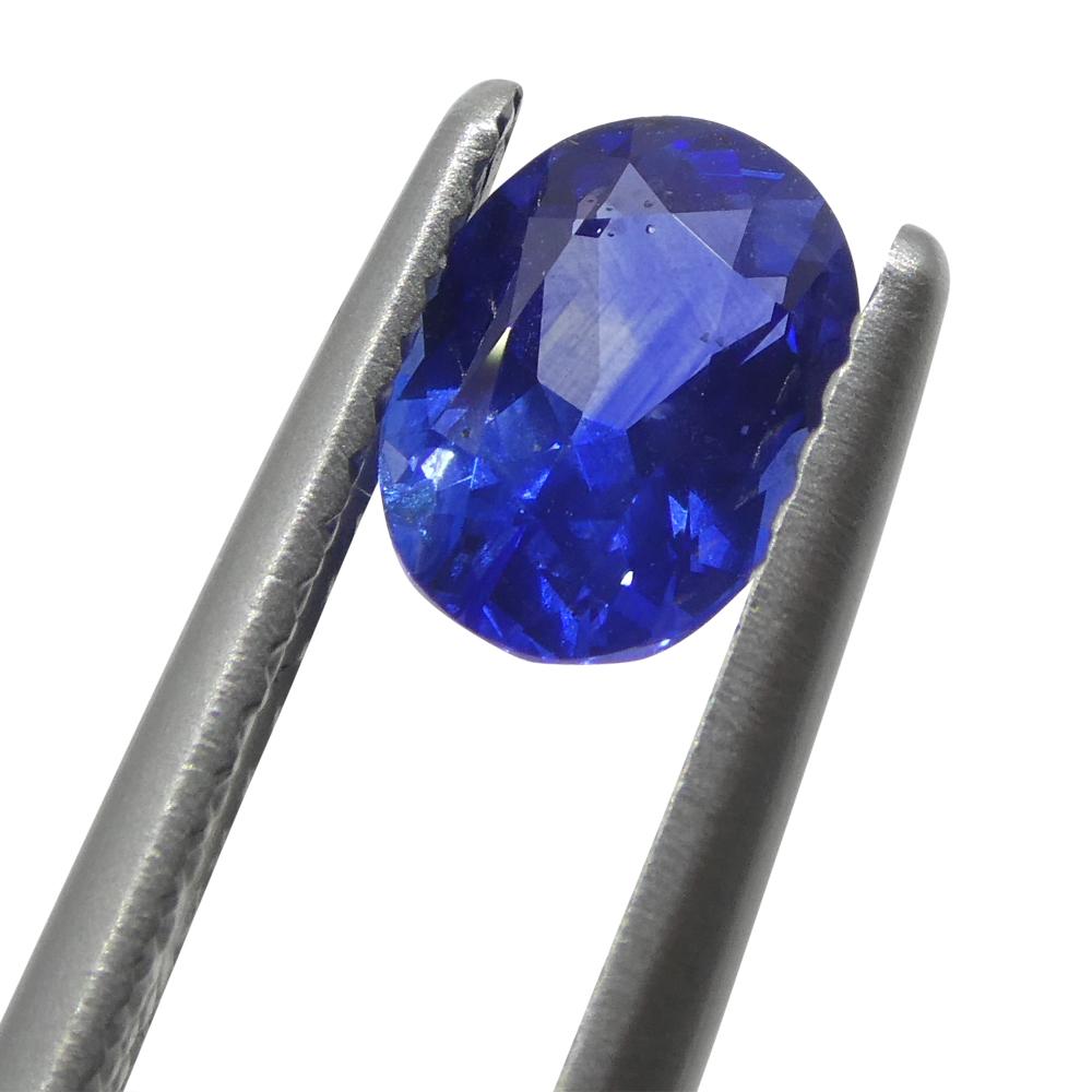 1.11 Ct Oval Blue Sapphire IGI Certified In New Condition For Sale In Toronto, Ontario