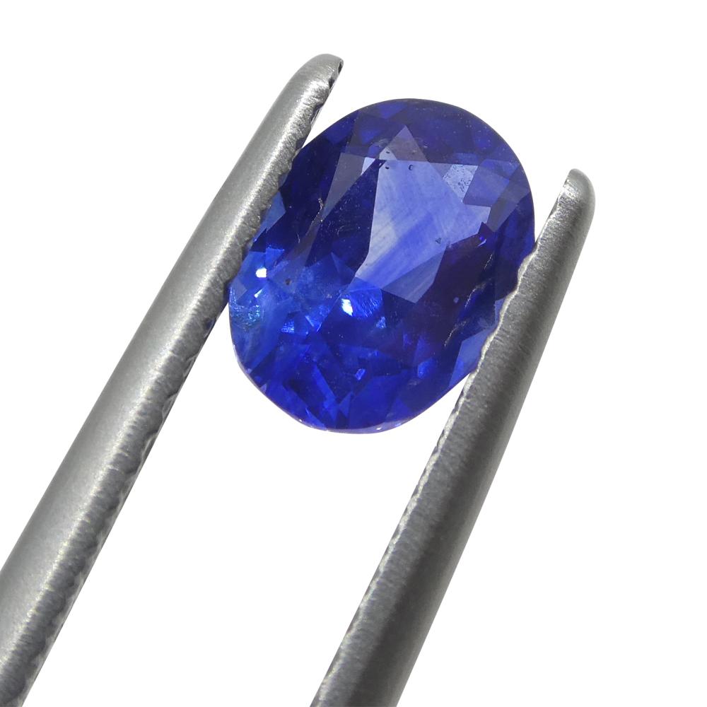 1.11 Ct Oval Blue Sapphire IGI Certified For Sale 1