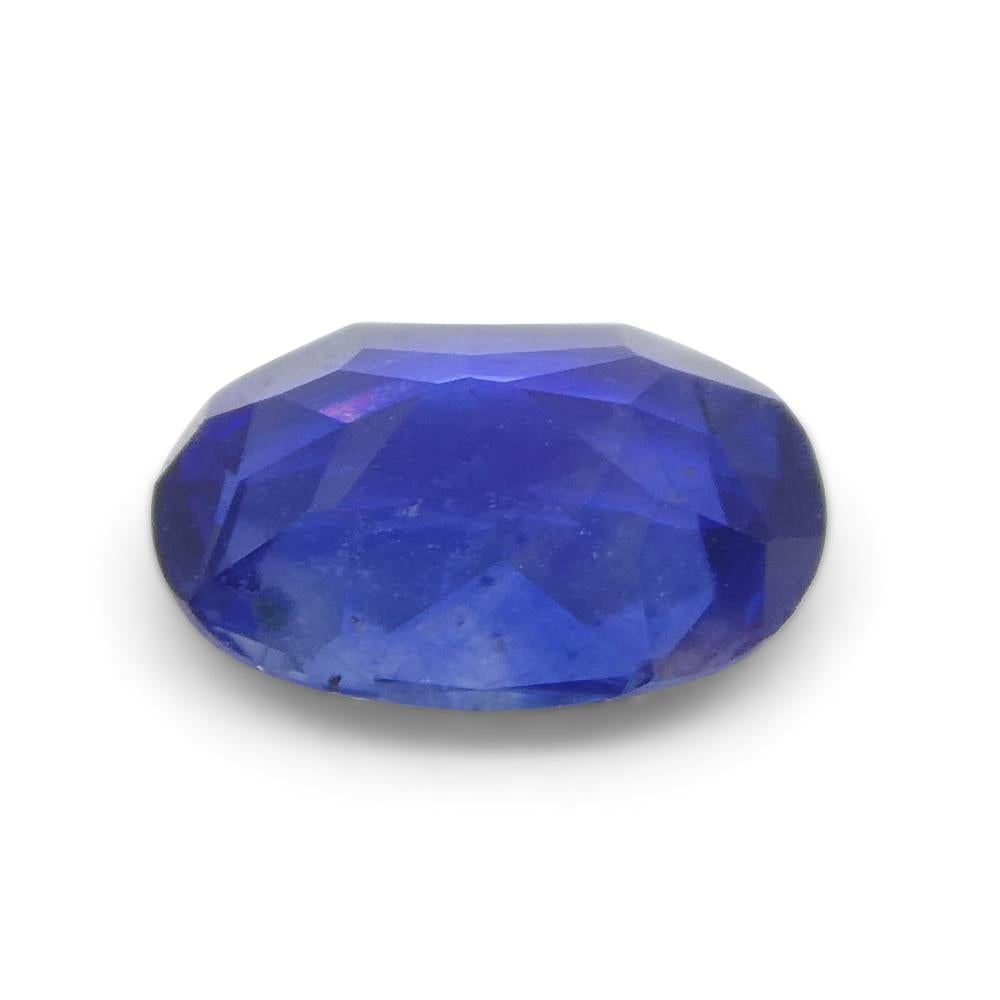 1.11 Ct Oval Blue Sapphire IGI Certified For Sale 2