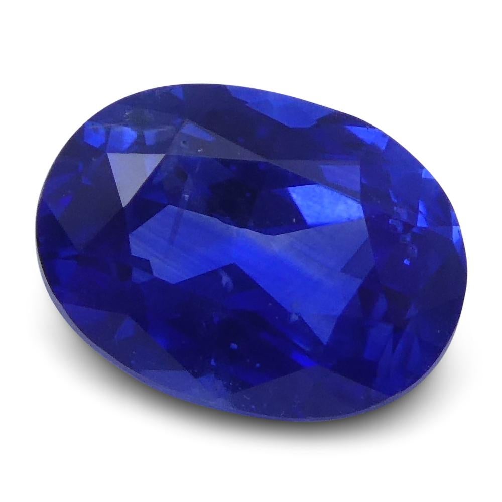 1.11 Ct Oval Blue Sapphire IGI Certified 4