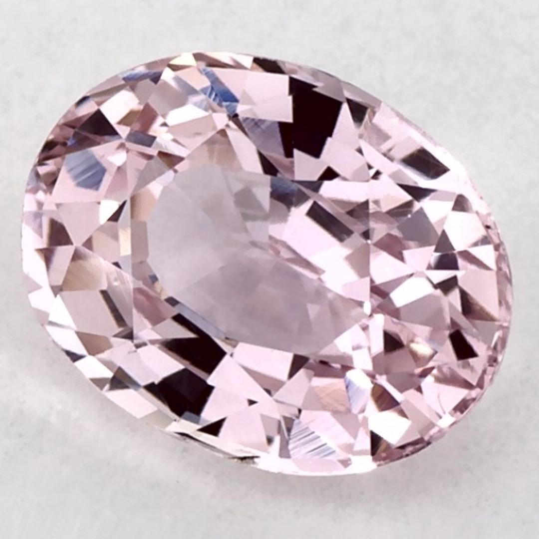 1.11 Karat Rosa Saphir Oval Loser Edelstein (Ovalschliff) im Angebot