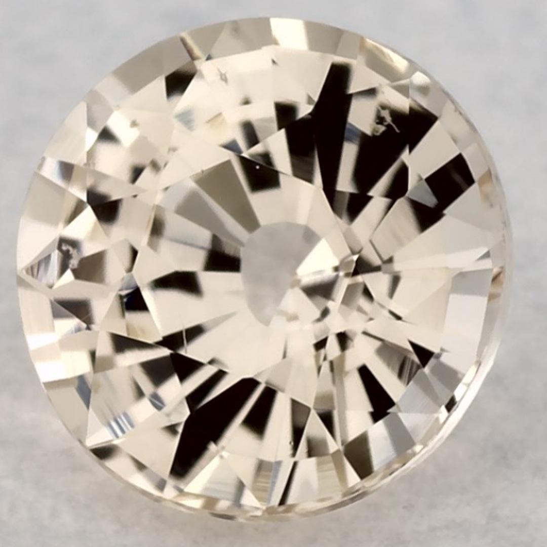 Taille ronde Pierre précieuse ronde saphir rose 1.11 carats en vente