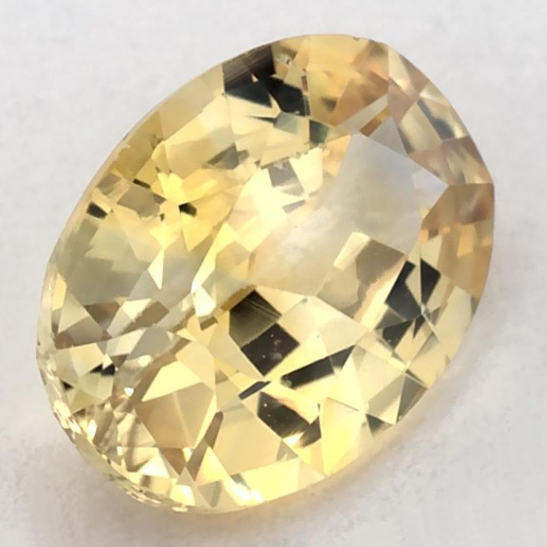 This natural Yellow sapphire offers elegance and sophistication. With its rich color saturation and precise cutting, it is the perfect centerpiece for an engagement ring or luxury jewelry design.

This sapphire originates from Sri Lanka (Ceylon),