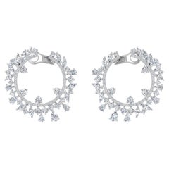 11.10 Carat SI Clarity HI Color Diamond Earrings 18 Karat White Gold Jewelry