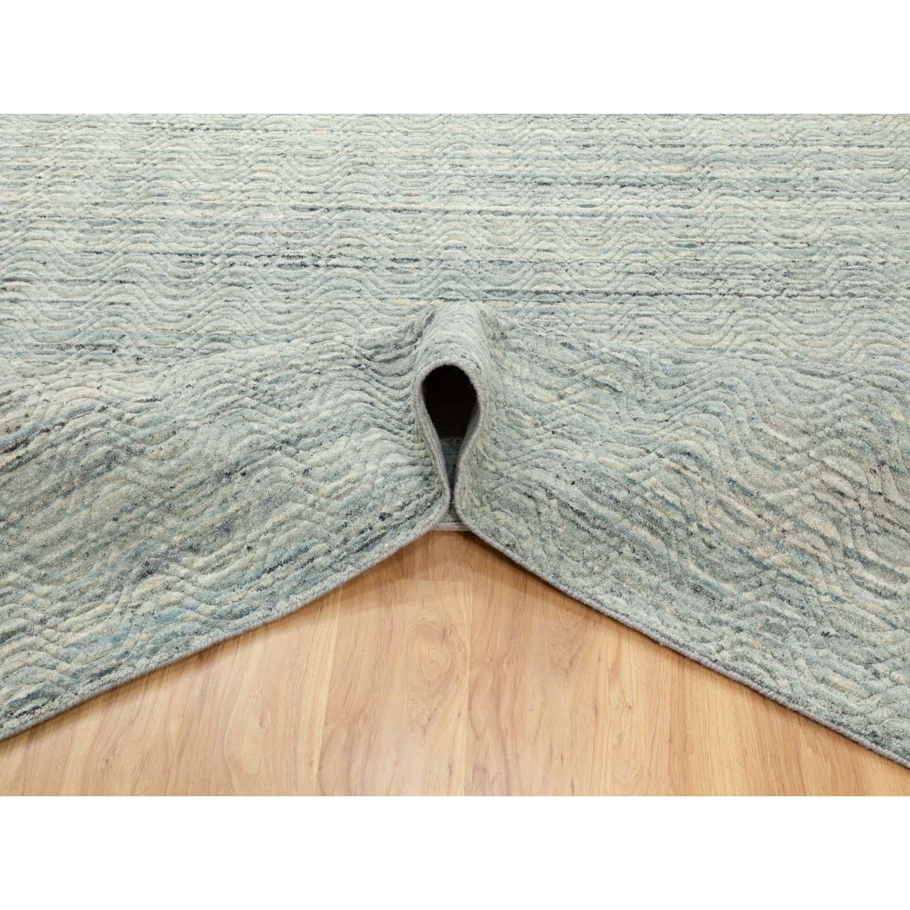 Tapis carré transitionnel en laine organique 11'10 