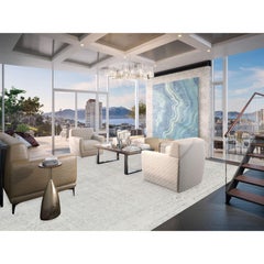 11'10"x14'9" Beige Wool and Silk Hand Loomed Fine Jacquard Oversized Rug