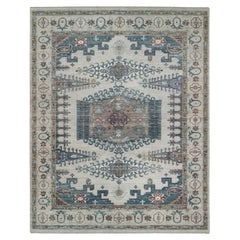 Tapis surdimensionné persan Viss Design ivoire en pure laine nouée à la main 11'10"x15'2"