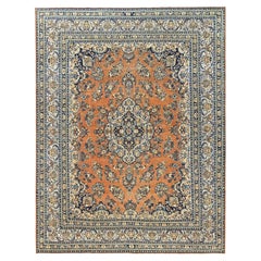 11'10"x15'2" Tawny Brown Hand Knotted Wool Vintage Persian Mashad Oriental Rug