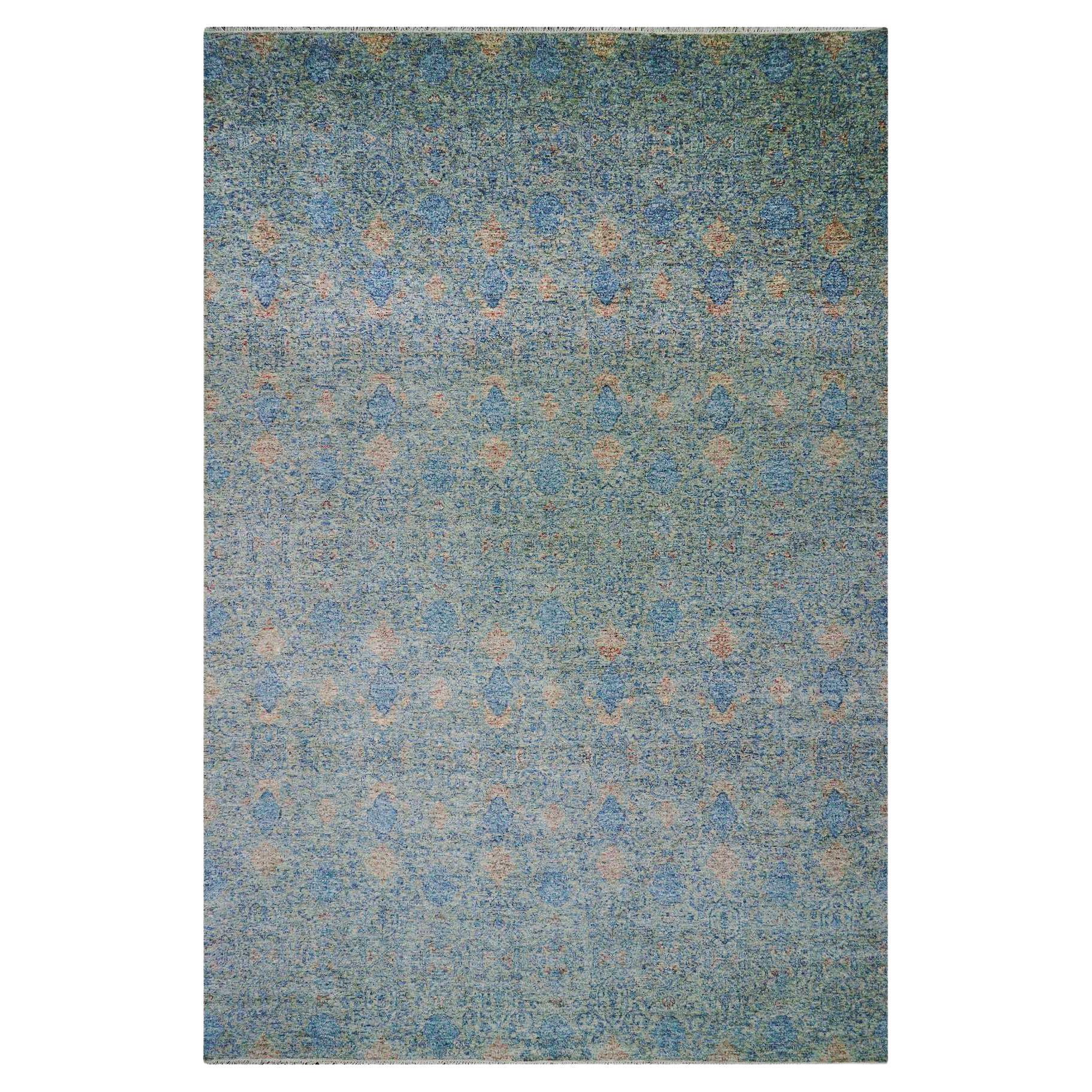 11'10"x17'10" Hand Knotted Obscured and SubtlePure WoolSoftOversize Oriental Rug