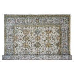 11
10 "x17
10" Avorio Annodato a mano in Lana Karjihooz Design/One Tappeto Orientale Oversize