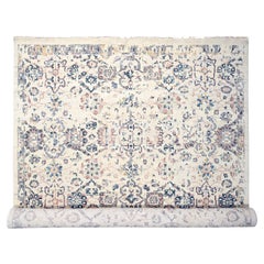 11'10 "x17'8" Tappeto Avorio Supple Collection Mahal Design 100% Lana Annodato a Mano