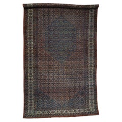11'10"x23'4" Red Antique Zoroastrian Bibikabad Hand-Knotted Gallery Size Rug