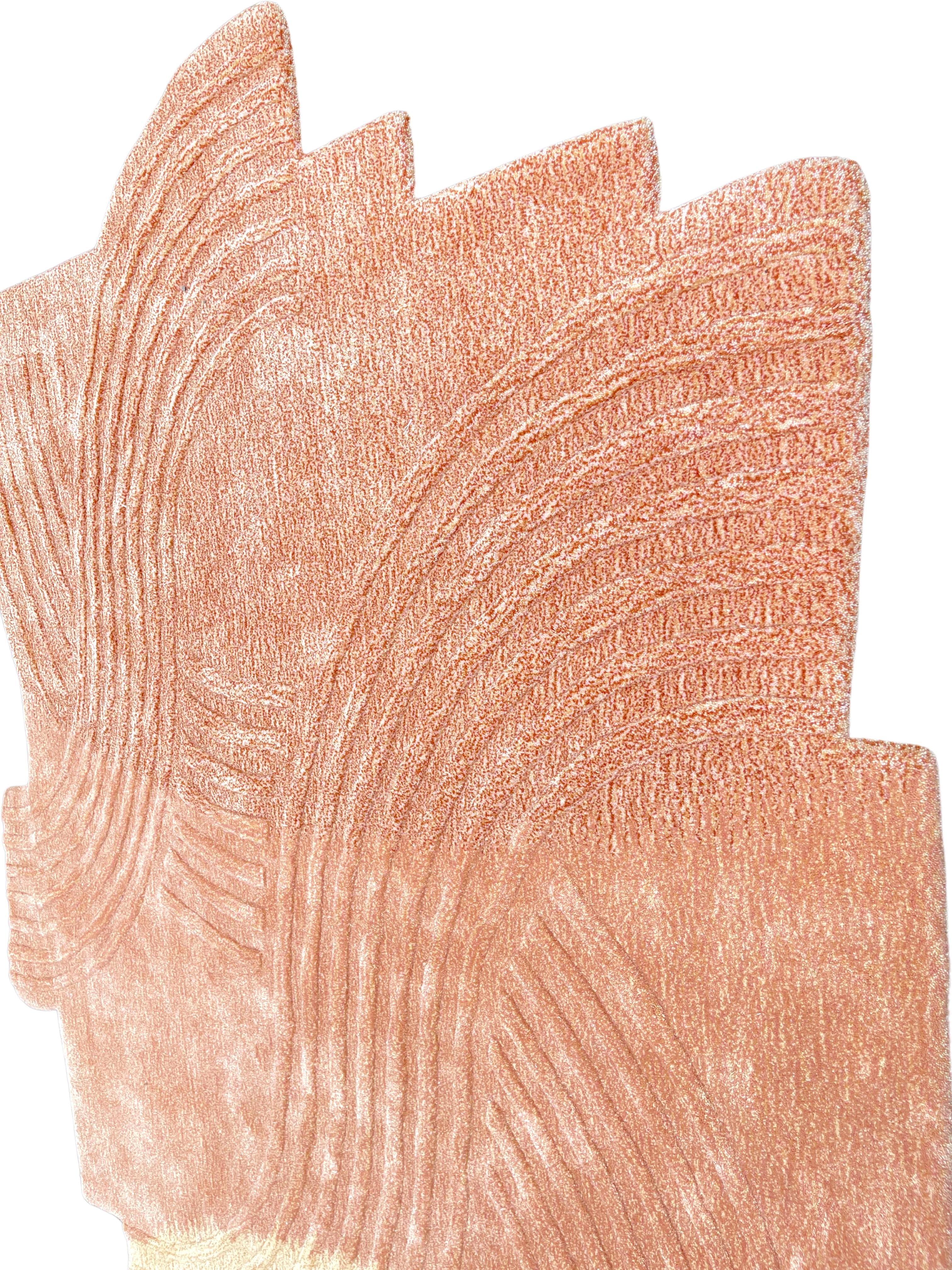 11'11 Unregelmäßiger handgetufteter Wollteppich in Form eines Regular Shape in Farbverlaufs von RAG Home (Wolle) im Angebot