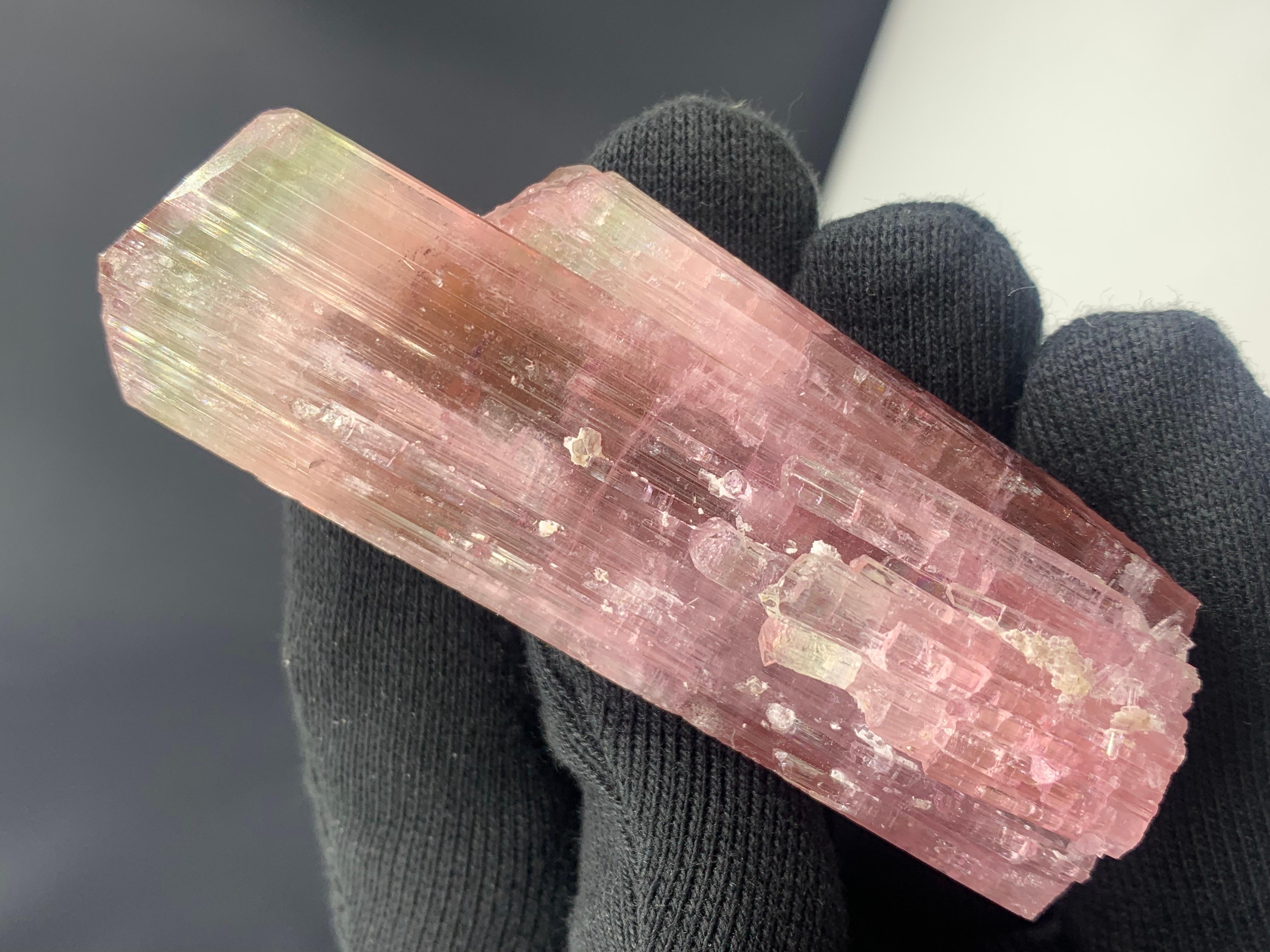 Other 111.33 Gram Stunning Bi Color Tourmaline Crystal from Afghanistan For Sale