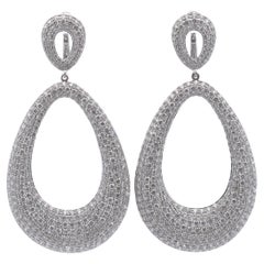Orecchini a cerchio ovali con diamante da 11⅓ct in oro 18 carati