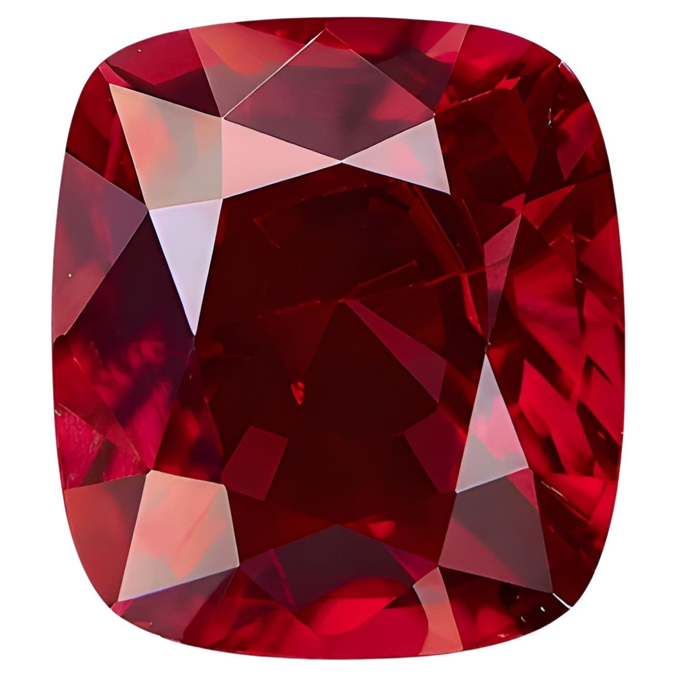 Spinello rosso intenso da 11,14 carati - Luc Yên, Vietnam - Certificato Lotus Gemology