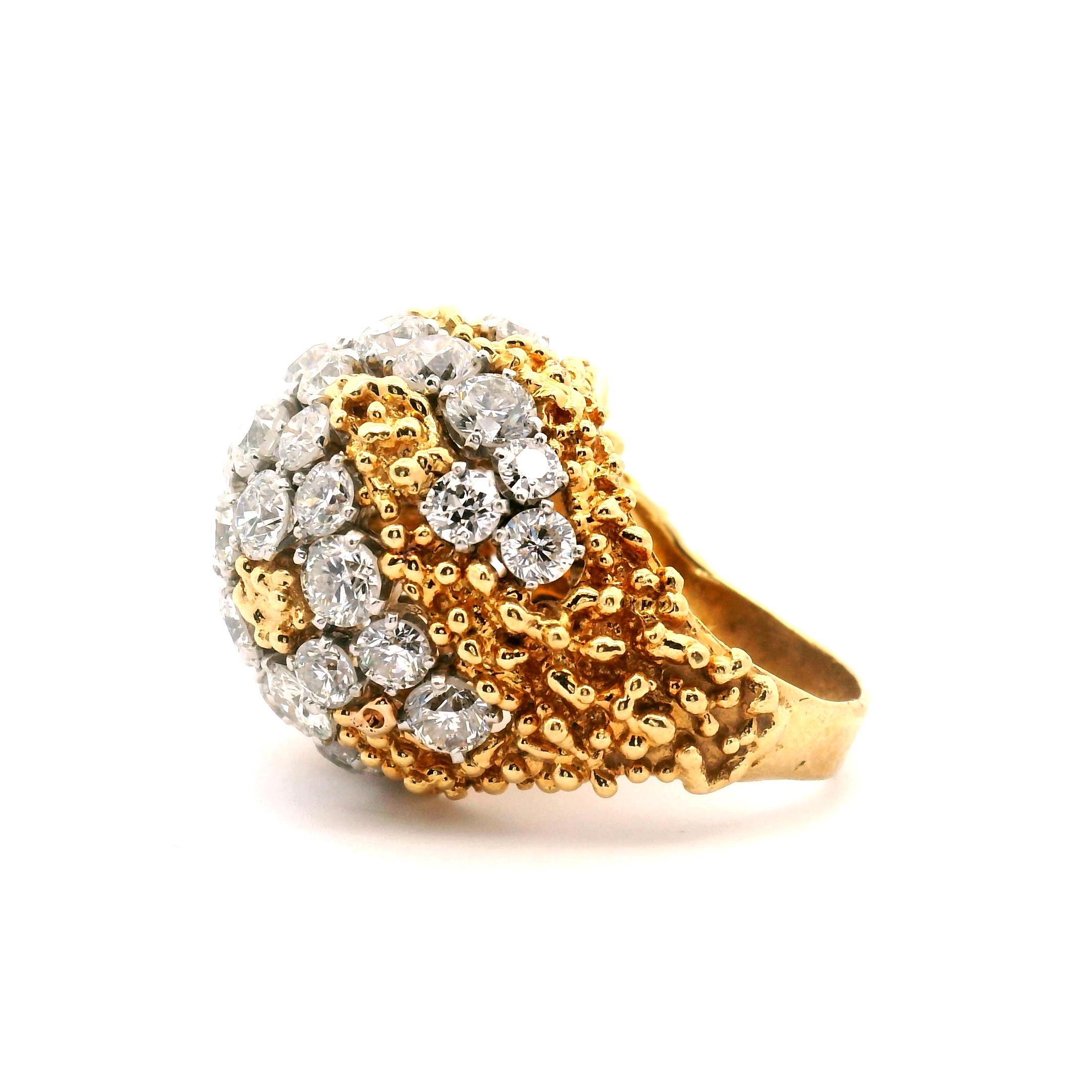 11.14 ct. Diamond Dome Ring By Ruser in vendita 1