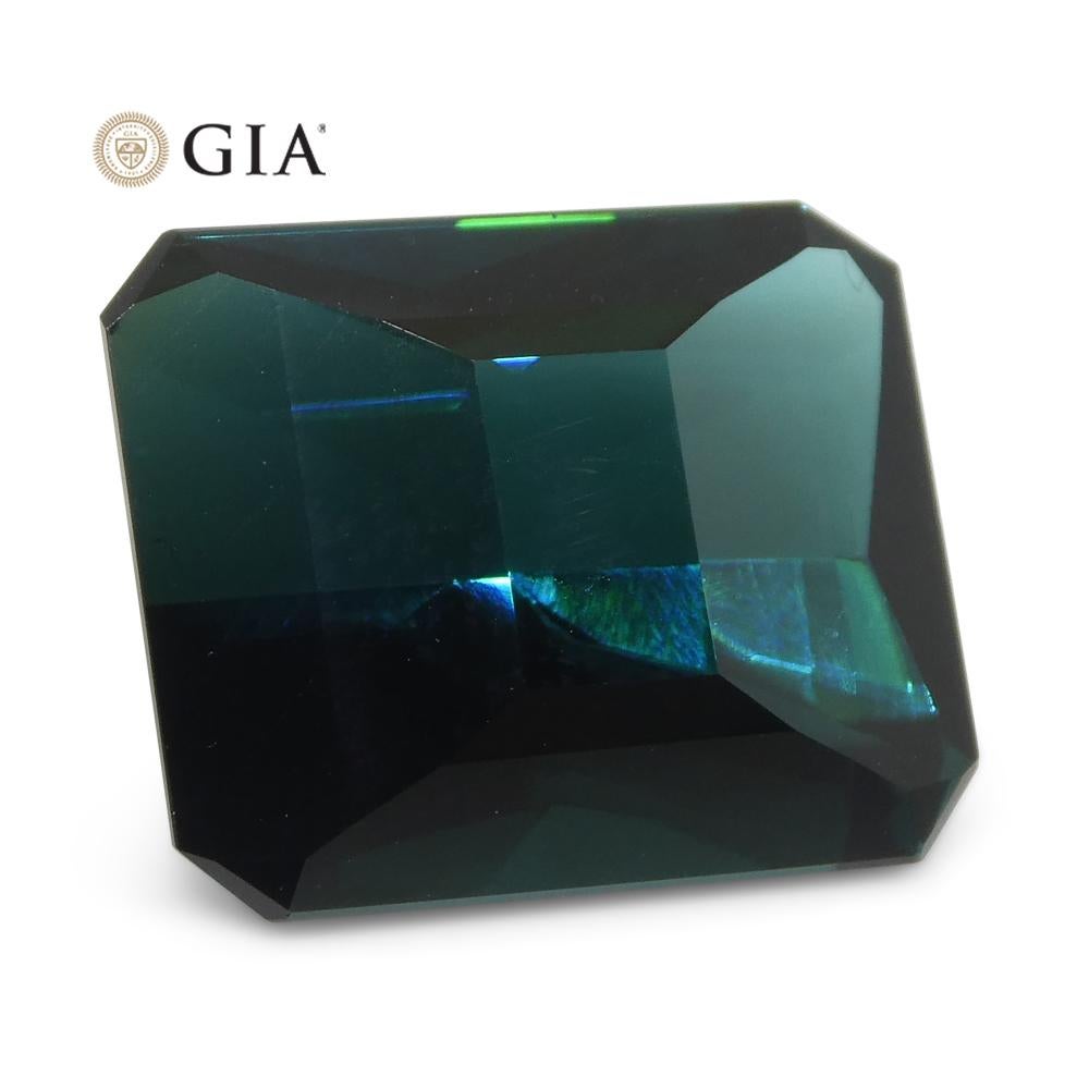 11.14 Carat Octagonal/Emerald Cut Indicolite Blue Tourmaline GIA Certified For Sale 10
