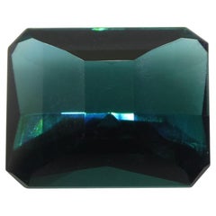 11.14ct Octagonal/Emerald Cut Indicolite Blue Tourmaline GIA Certified