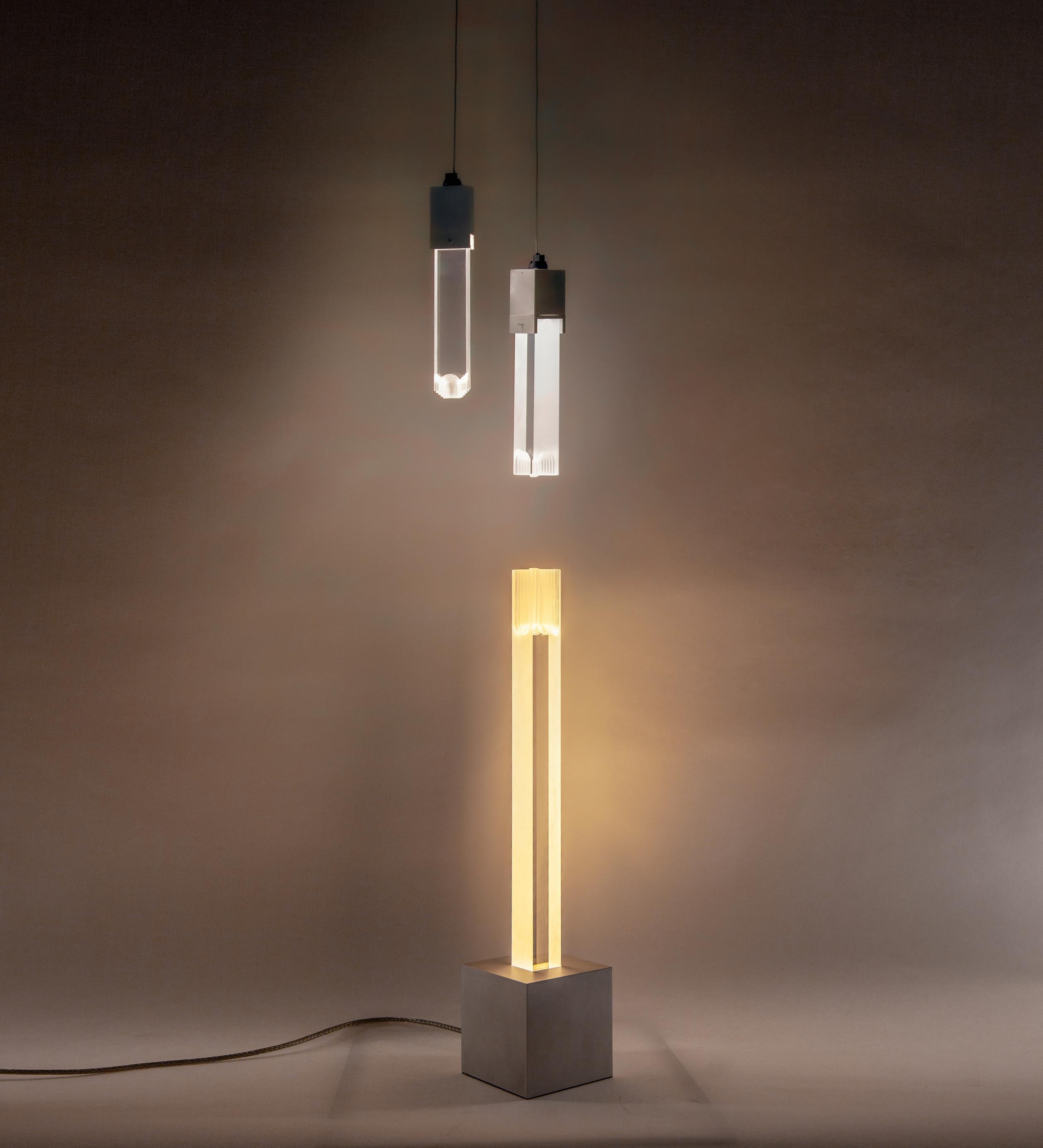 Modern 11°14”N Sculptural Pendant by Yonathan Moore, Represented by Tueste Factory 