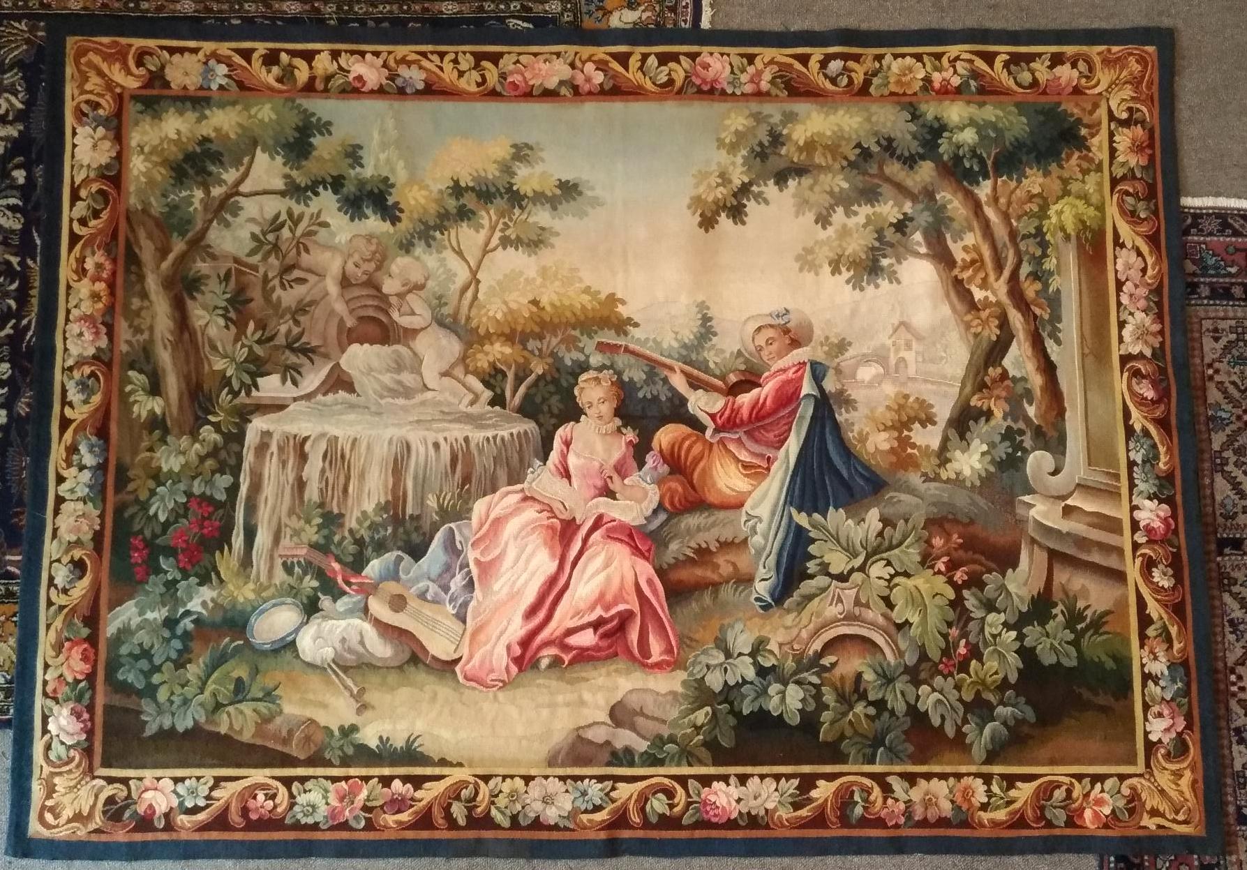 Tapisserie du 19ème siècle Scène galante - N° 1115 en vente 4