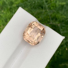 11.15 Carat Natural Loose Imperial Topaz Stone Cushion Cut Pakistani Gemstone