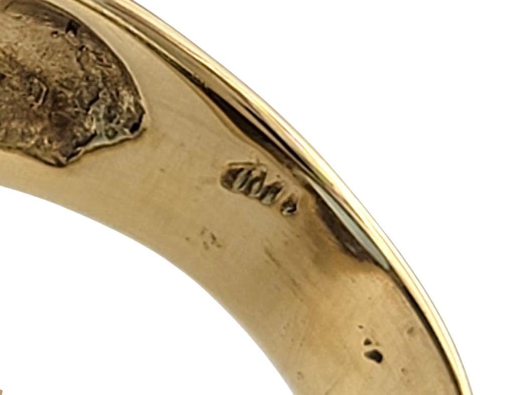 11.15 Carat Trillion Cut Blue Topaz Cocktail Ring with Diamonds in 14 Karat Gold For Sale 4