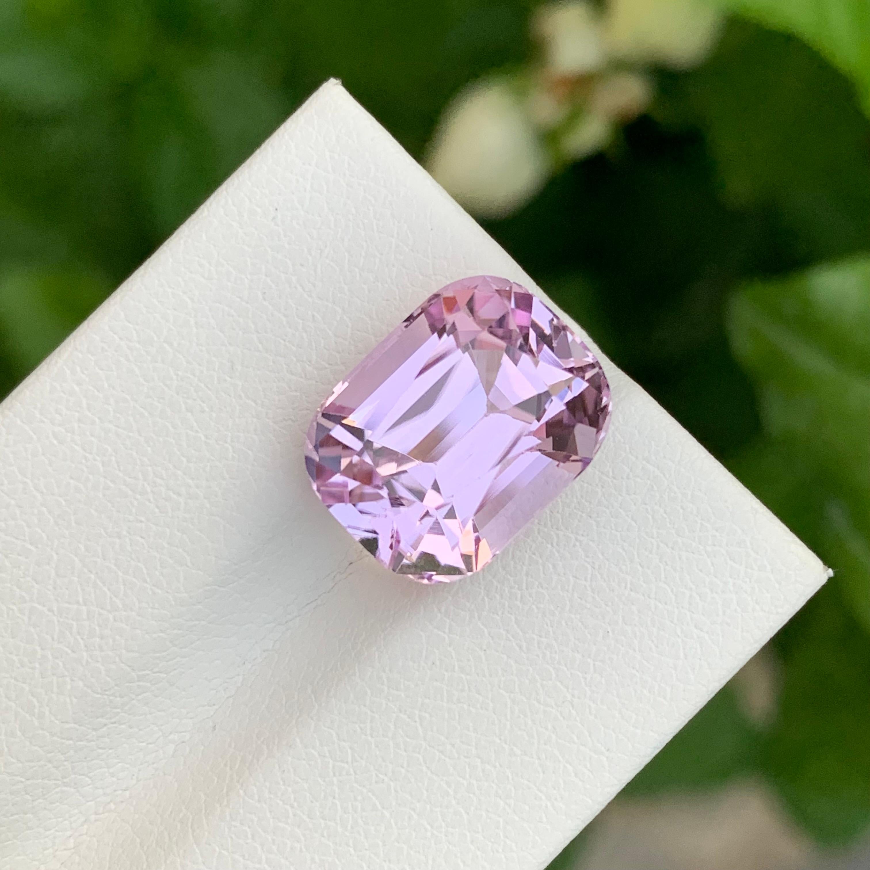 11.15 Natural Loose Purplish Pink Kunzite Cushion Shape Gem For Jewellery For Sale 2