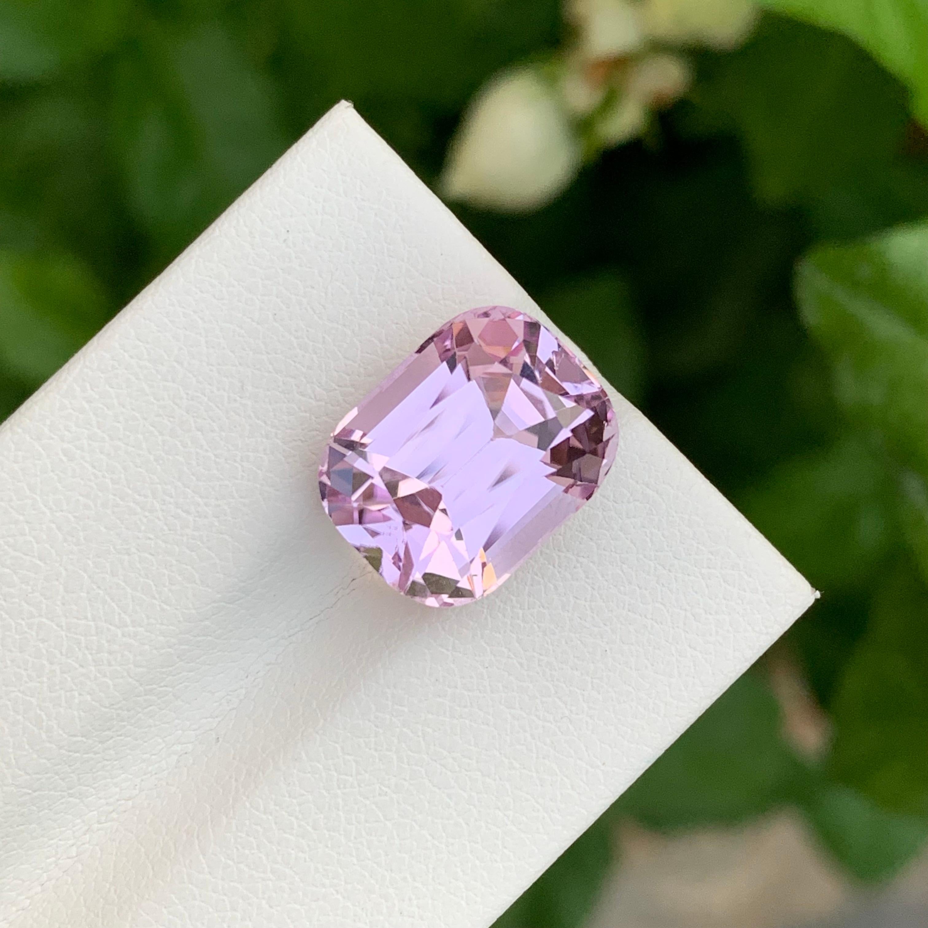 11.15 Natural Loose Purplish Pink Kunzite Cushion Shape Gem For Jewellery For Sale 3