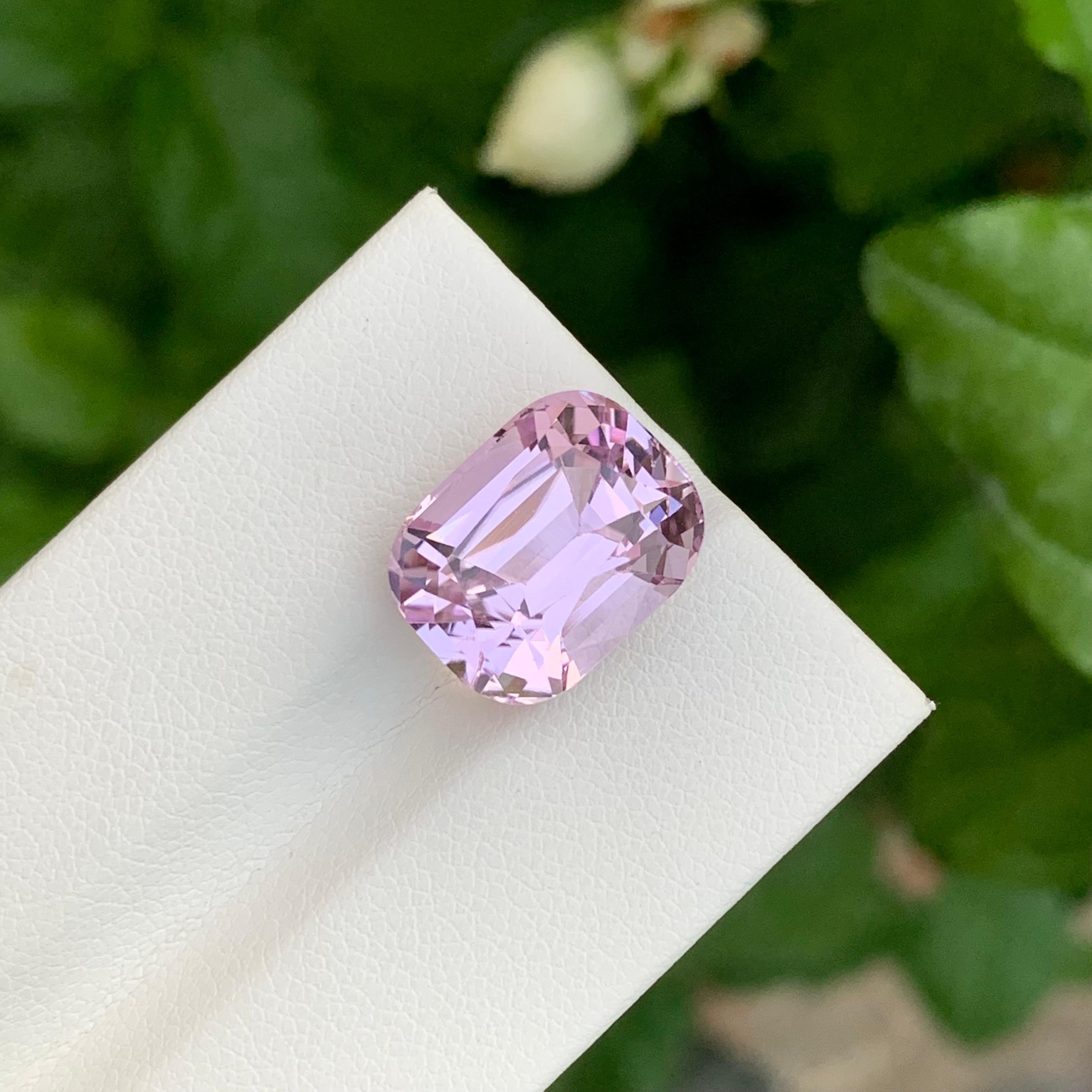 11.15 Natural Loose Purplish Pink Kunzite Cushion Shape Gem For Jewellery For Sale 4