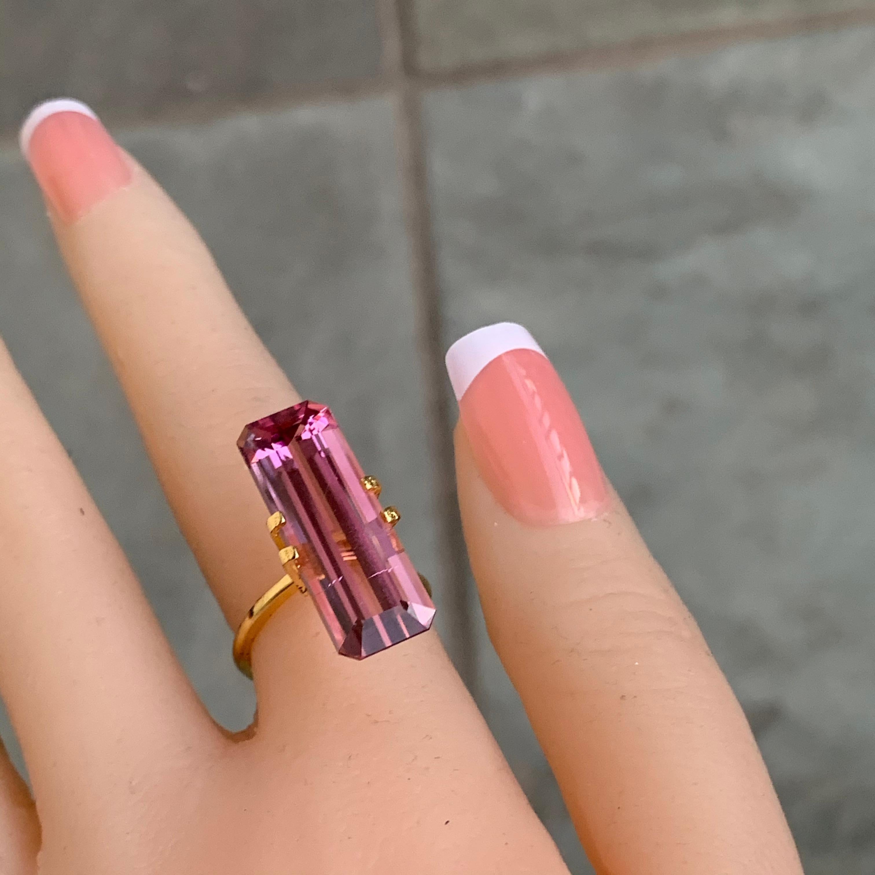11.16 Carat Pink Tourmaline  Loose Gemstone

Can be made for any finger size , pendant , ect..., this will be made to order and take approximately 2-4 weeks from customers final design approval. If you need a sooner date let us know and we will see
