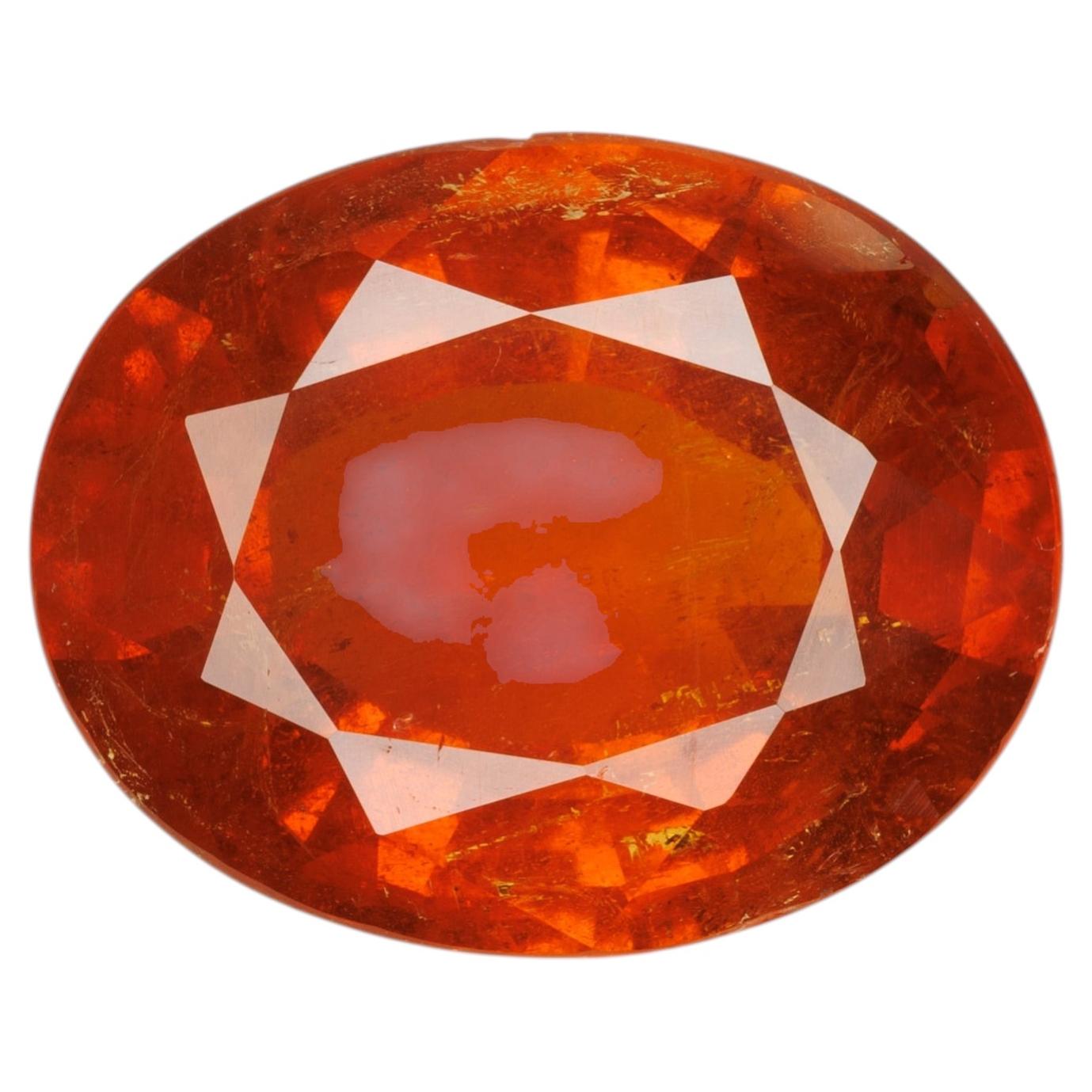 11.16 ct, Faceted spessartite orange garnet For Sale