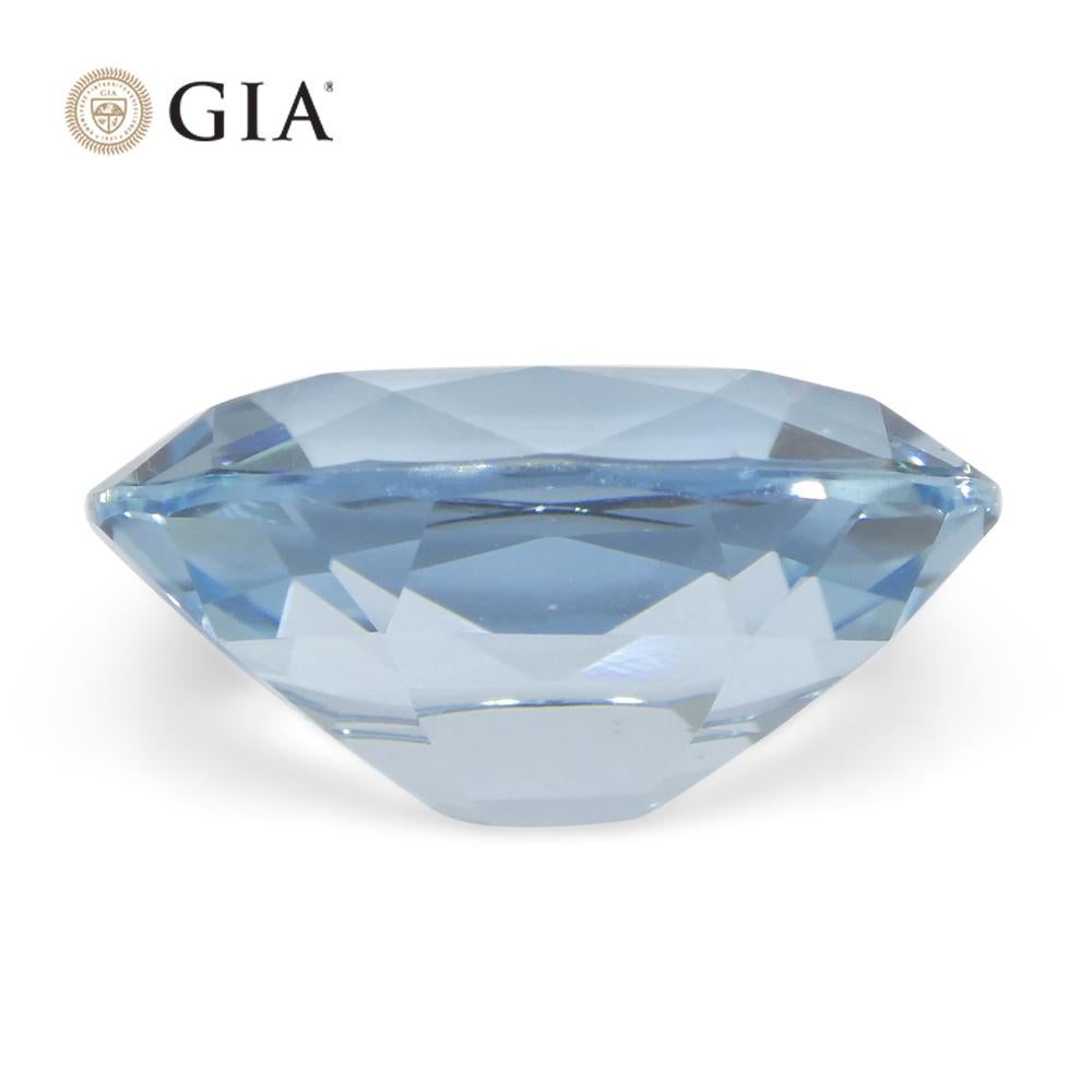 11.16ct Oval Blue Aquamarine GIA Certified Brazil Unheated  For Sale 6