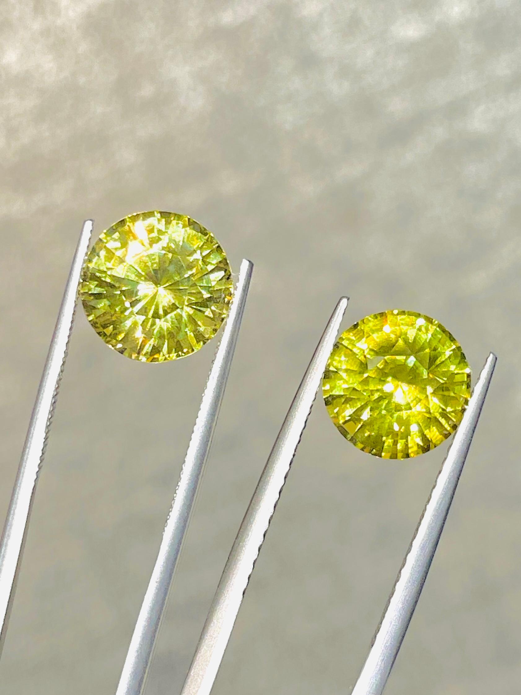 11,17 Karat Kanarienvogelgelber Chrysoberyll unbehandelt Sauberer und präziser Schliff im Angebot 6