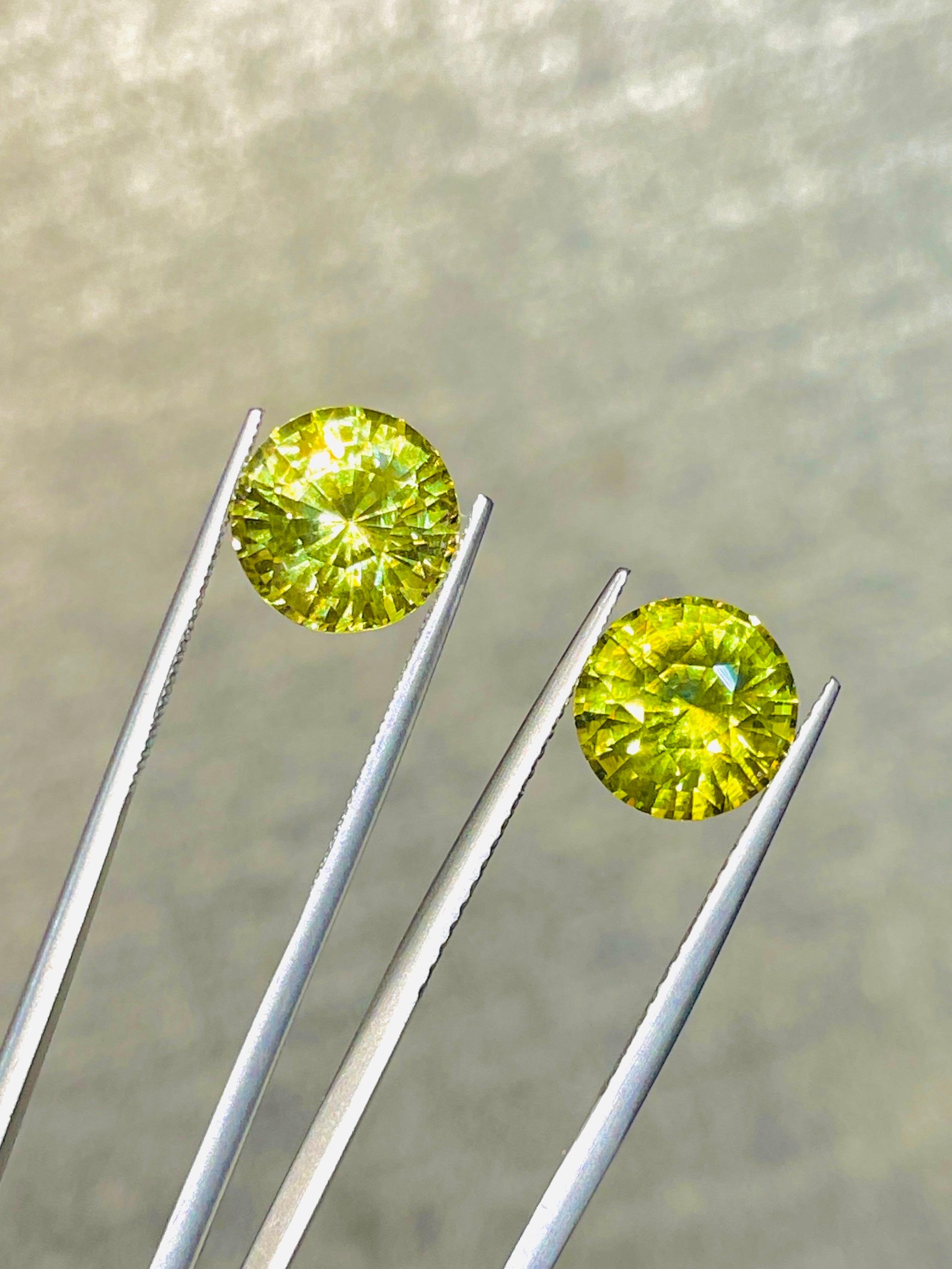 11,17 Karat Kanarienvogelgelber Chrysoberyll unbehandelt Sauberer und präziser Schliff im Zustand „Neu“ im Angebot in bangkok, TH