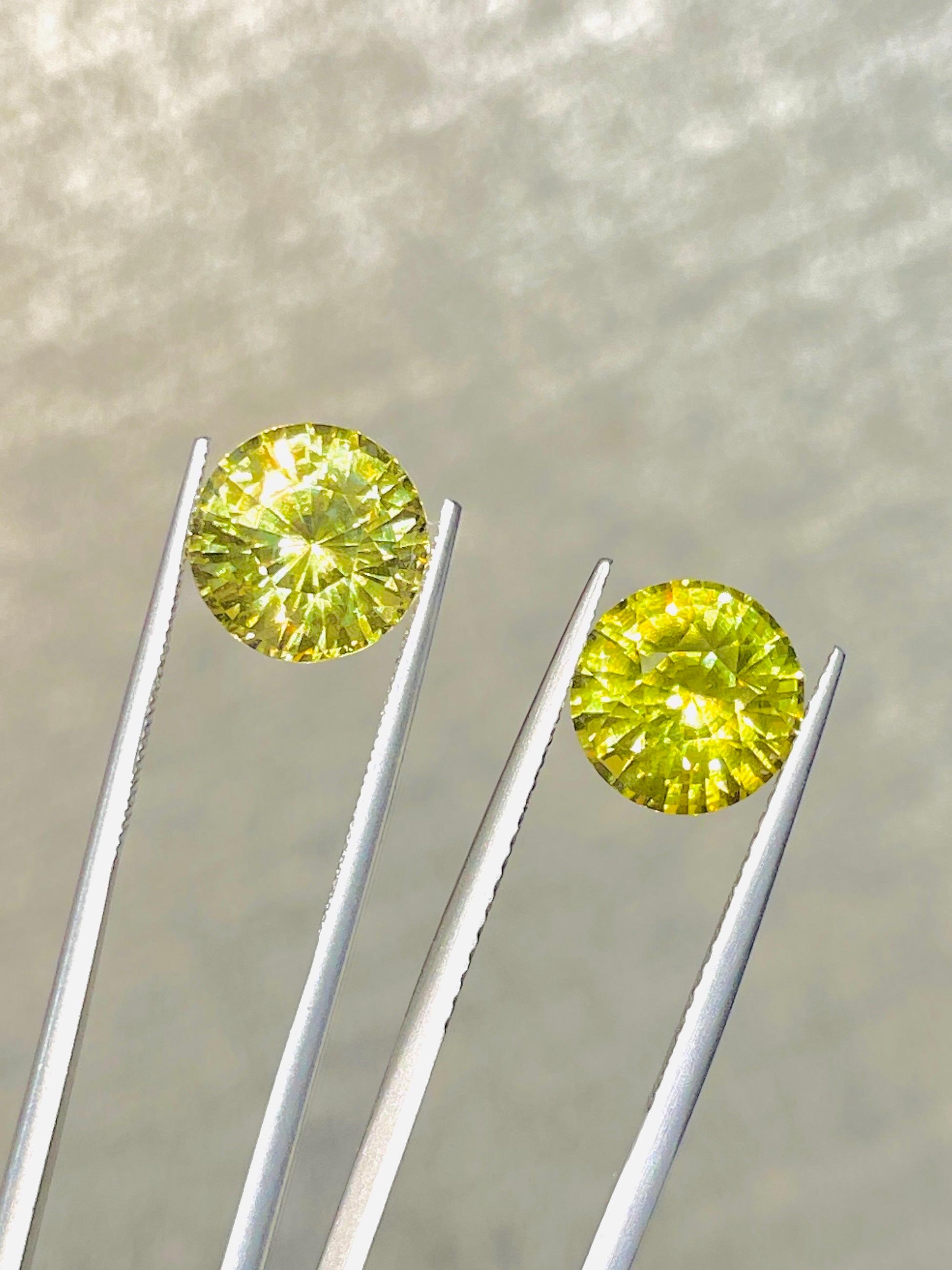 11,17 Karat Kanarienvogelgelber Chrysoberyll unbehandelt Sauberer und präziser Schliff für Damen oder Herren im Angebot