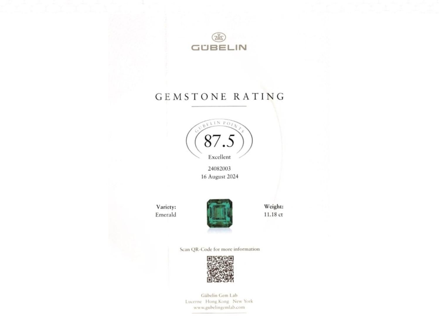 Kolumbianischer Smaragd & Diamant Platinfassung Ring, Gübelin zertifiziert für Damen oder Herren im Angebot