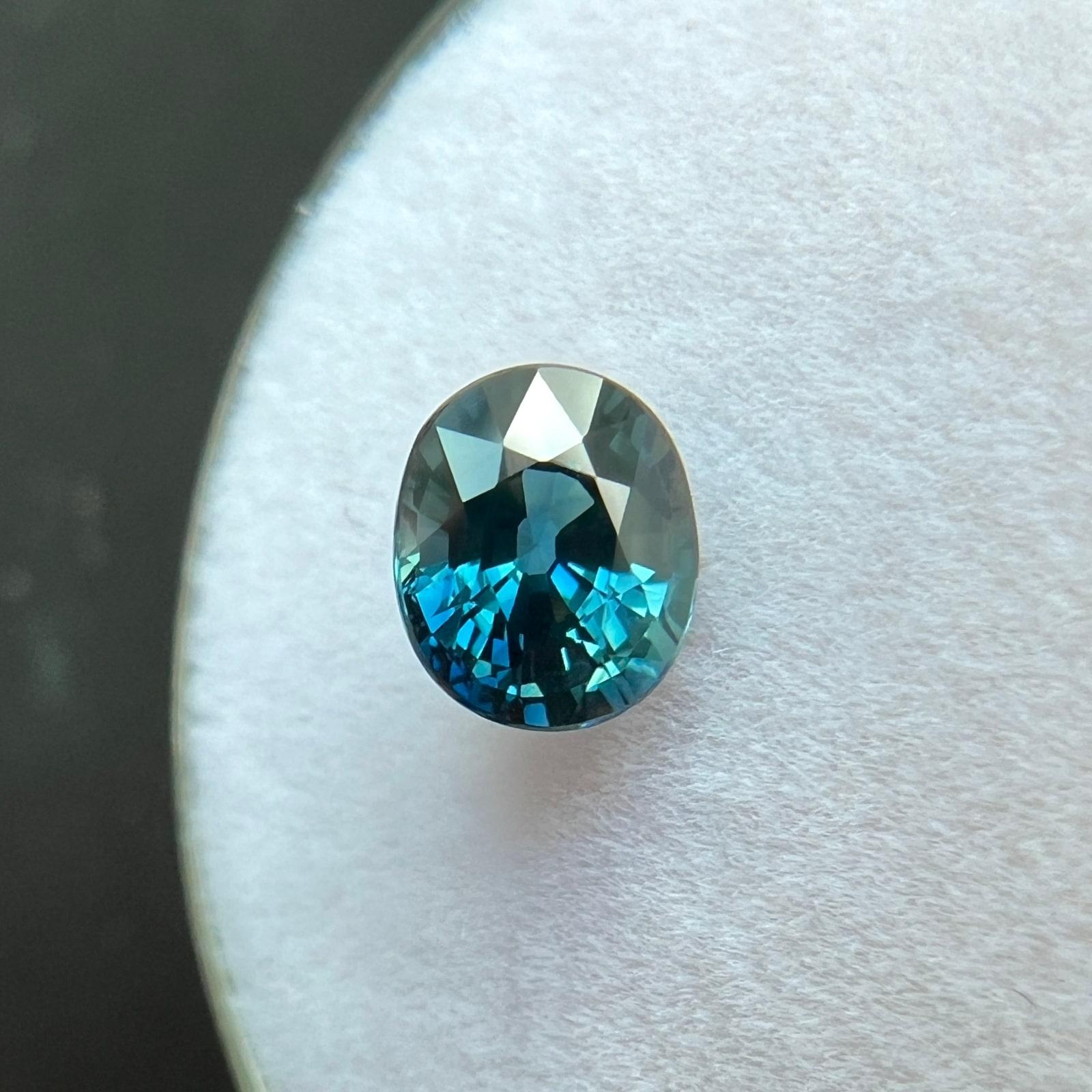 1.11Ct Gia Certified Natural Vivid Blue Sapphire Oval Cut Gemstone 6.1X5.1Mm For Sale 1
