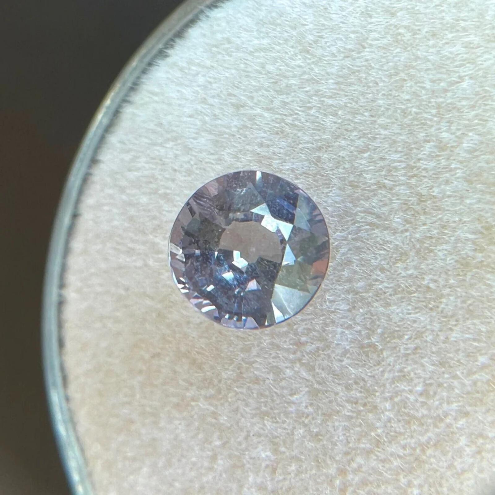1.11ct Zafiro Lila Rosa Púrpura Gra Certificado Talla Redonda Sin Calor Gema Suelta 6mm Corte redondo en venta