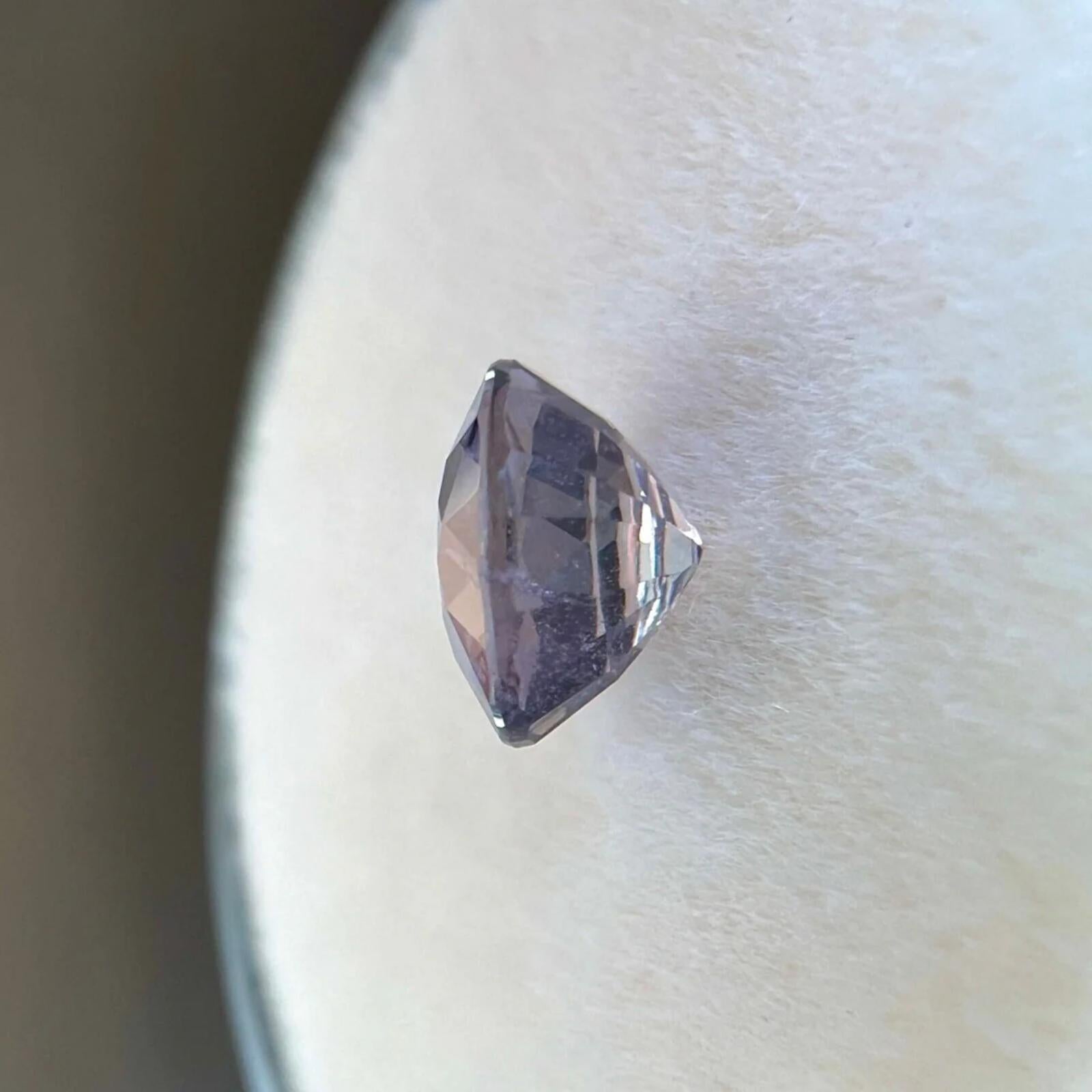 1.11ct Zafiro Lila Rosa Púrpura Gra Certificado Talla Redonda Sin Calor Gema Suelta 6mm en venta 1