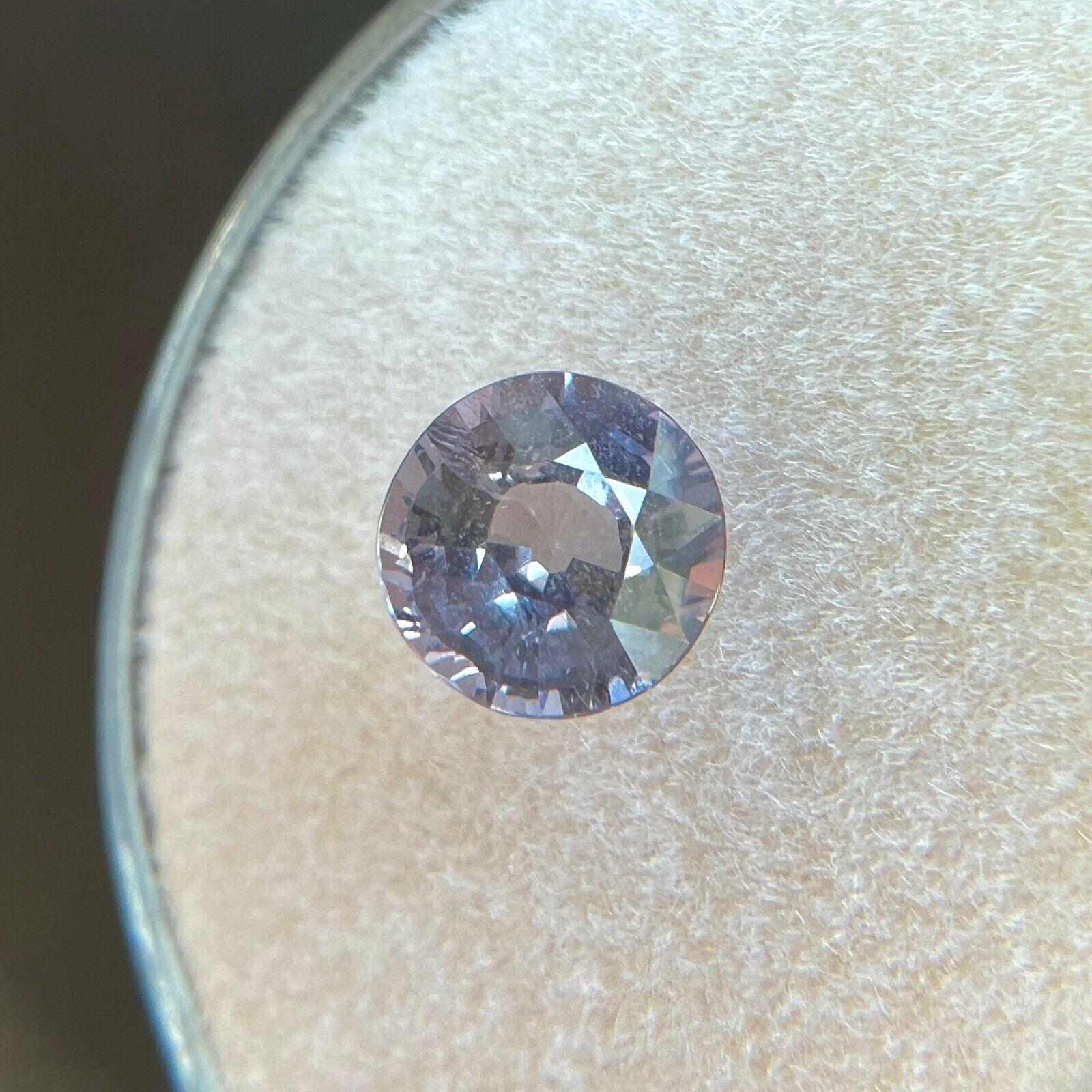 1.11Ct Lilac Pink Purple Sapphire GRA Certified Round Cut No Heat Loose Gem In New Condition For Sale In Birmingham, GB