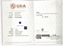 1.11ct No Heat Burma Blue Sapphire /Burmese sapphire (6.67x5.76x3.09mm)