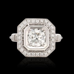 1.11ct Old European Cut 18kt Diamond Ring