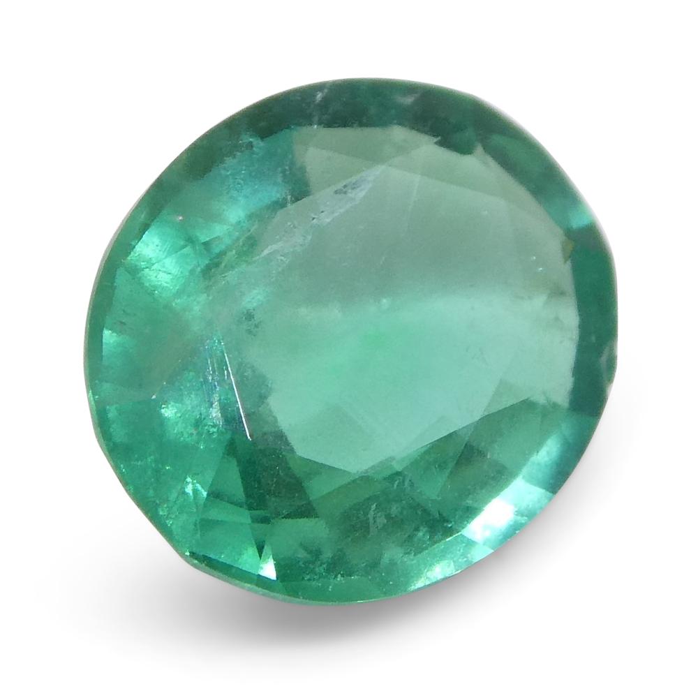 1.11ct Oval Green Emerald from Zambia For Sale 8