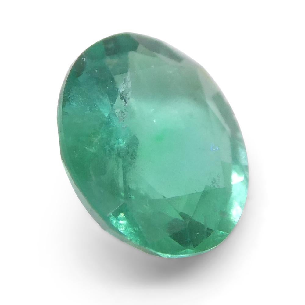 1.11ct Oval Green Emerald from Zambia For Sale 9