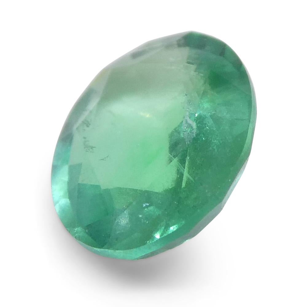 1.11ct Oval Green Emerald from Zambia For Sale 11