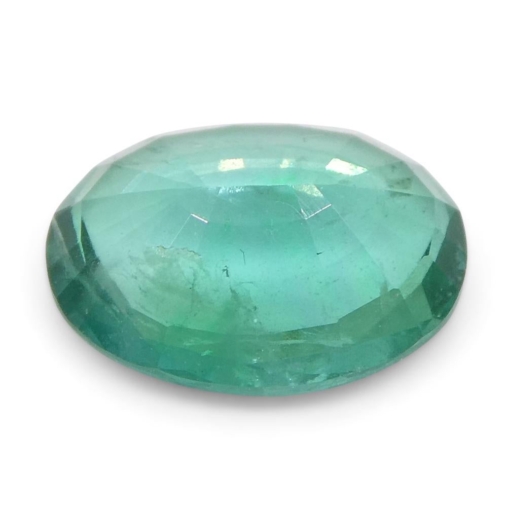1.11ct Oval Green Emerald from Zambia For Sale 14