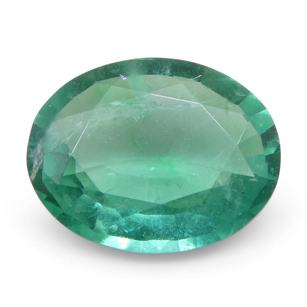 1.11ct Oval Green Emerald from Zambia For Sale 15