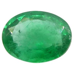 1.11ct Oval Green Emerald from Zambia